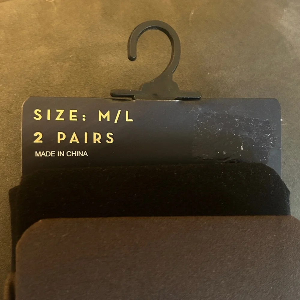 🖤”Rachel Roy” NWT Black/Brown 2-Pack Opaque Tights Size M/L🤎